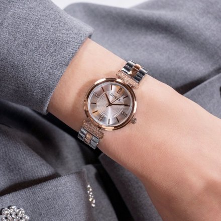 Guess Array zegarek damski klasyczny z bransoletką w dwóch kolorach GW0762L4