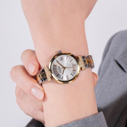 Guess Array zegarek damski klasyczny z bransoletką w dwóch kolorach GW0762L4