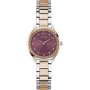 Guess Charlotte zegarek damski na bransolecie z purpurową tarczą GW0767L5