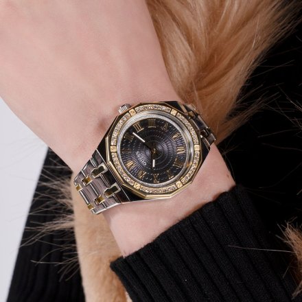Guess Desire zegarek damski bikolor z bransoletką i kryształami GW0770L4