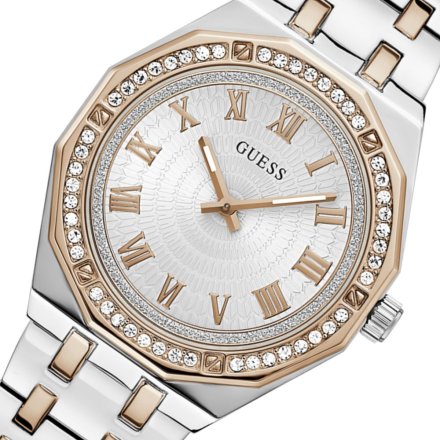 Guess Desire zegarek damski bikolor z bransoletką i kryształami GW0770L5