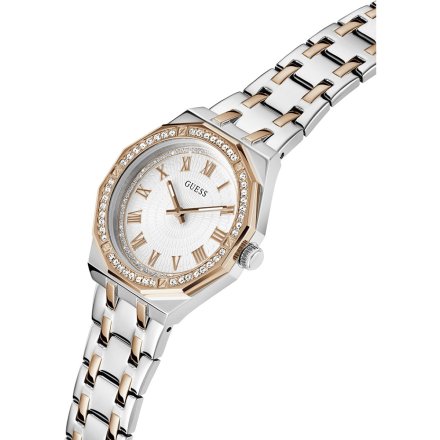 Guess Desire zegarek damski bikolor z bransoletką i kryształami GW0770L5