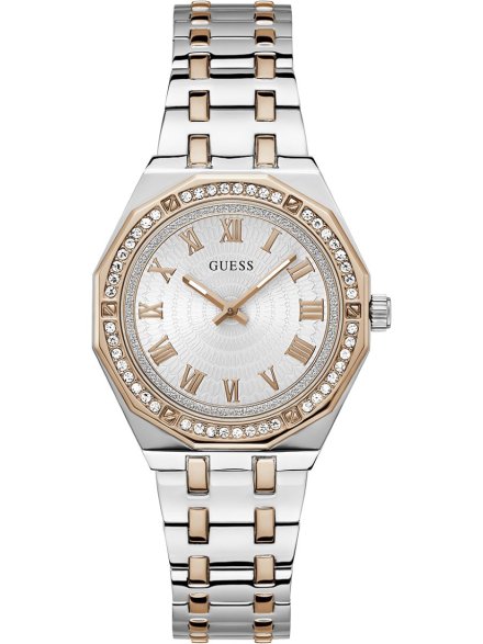 Guess Desire zegarek damski bikolor z bransoletką i kryształami GW0770L5