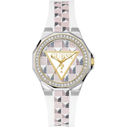 Guess Resort biały zegarek damski z kryształami GW0834L1