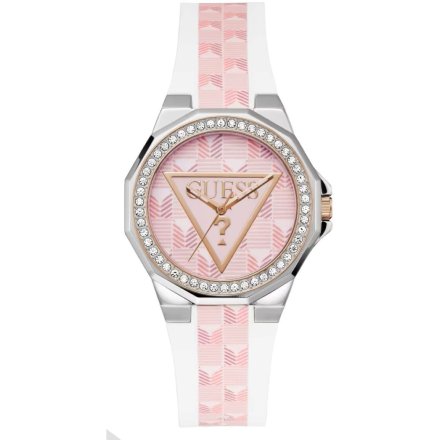 Guess Resort różowy zegarek damski z kryształami GW0834L2