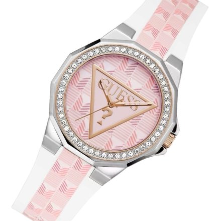 Guess Resort różowy zegarek damski z kryształami GW0834L2