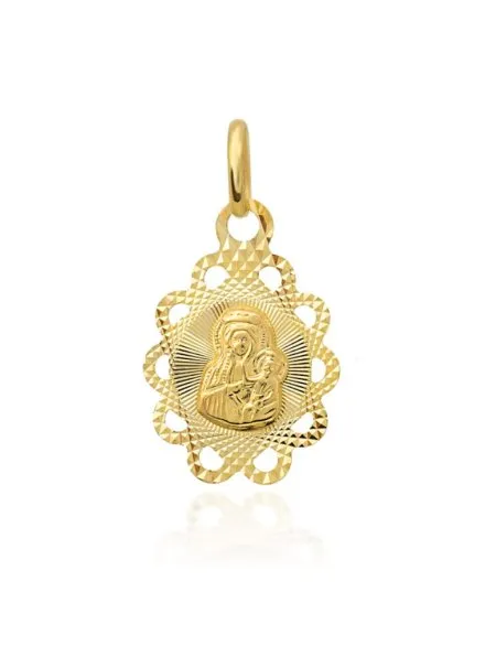 Medalik Matka Boska Częstochowska owal • Złoto 585 0.88 g