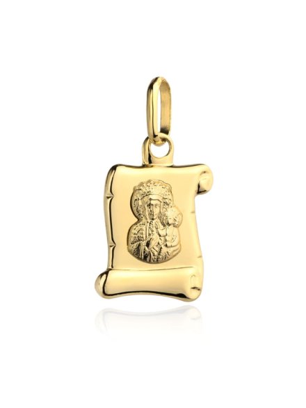 Medalik Matka Boska Częstochowska papirus pr. 585 • Złoto 585 0.48 g