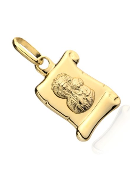 Medalik Matka Boska Częstochowska papirus pr. 585 • Złoto 585 0.48 g