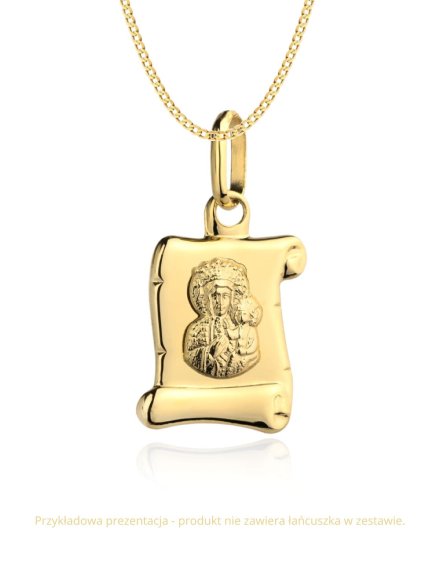 Medalik Matka Boska Częstochowska papirus pr. 585 • Złoto 585 0.48 g