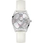 Guess Luster biały zegarek damski z kryształami GW0837L1