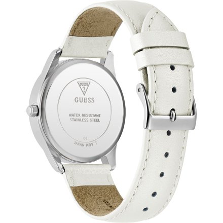 Guess Luster biały zegarek damski z kryształami GW0837L1