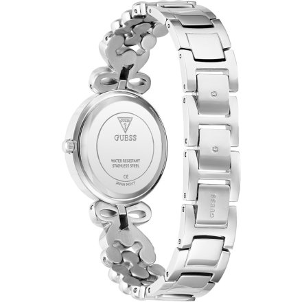 Guess Ribbon srebrny zegarek damski na bransolecie z kryształkami GW0838L1