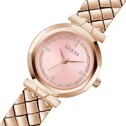 Guess Mini Rumour różowozłoty zegarek damski na bransolecie GW0839L3