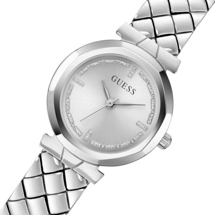 Guess Mini Rumour srebrny zegarek damski na bransolecie GW0839L4