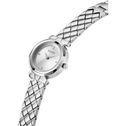 Guess Mini Rumour srebrny zegarek damski na bransolecie GW0839L4