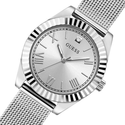 Guess Mini Luna srebrny zegarek damski na bransolecie GW0842L1