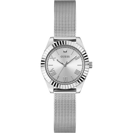 Guess Mini Luna srebrny zegarek damski na bransolecie GW0842L1