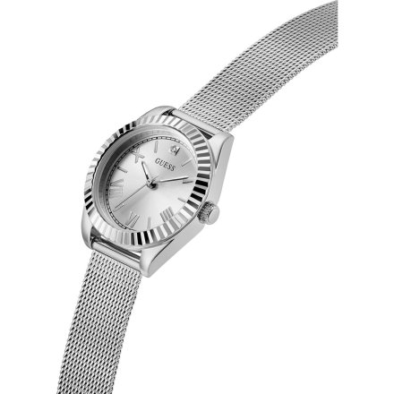 Guess Mini Luna srebrny zegarek damski na bransolecie GW0842L1