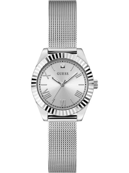 Guess Mini Luna srebrny zegarek damski na bransolecie GW0842L1