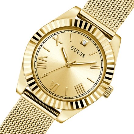 Guess Mini Luna złoty zegarek damski na bransolecie GW0842L2