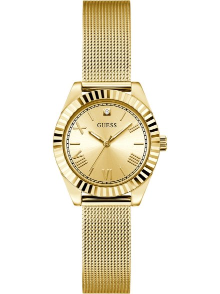 Guess Mini Luna złoty zegarek damski na bransolecie GW0842L2