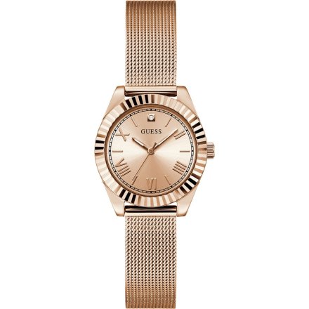 Guess Mini Luna różowozłoty zegarek damski na bransolecie GW0842L3
