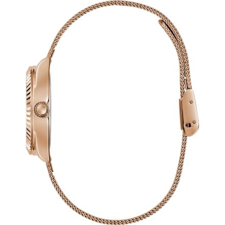 Guess Mini Luna różowozłoty zegarek damski na bransolecie GW0842L3