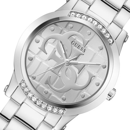 Guess Annette srebrny zegarek damski na bransolecie GW0861L1