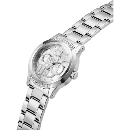 Guess Annette srebrny zegarek damski na bransolecie GW0861L1