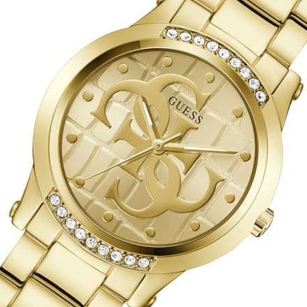 Guess Annette złoty zegarek damski na bransolecie GW0861L2