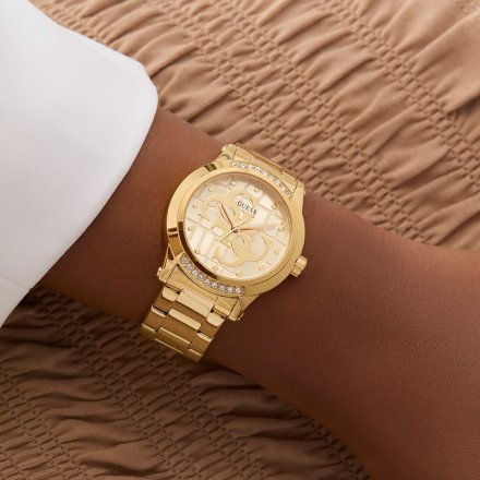 Guess Annette złoty zegarek damski na bransolecie GW0861L2