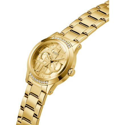 Guess Annette złoty zegarek damski na bransolecie GW0861L2