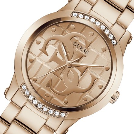 Guess Annette różowozłoty zegarek damski na bransolecie GW0861L3