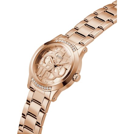 Guess Annette różowozłoty zegarek damski na bransolecie GW0861L3