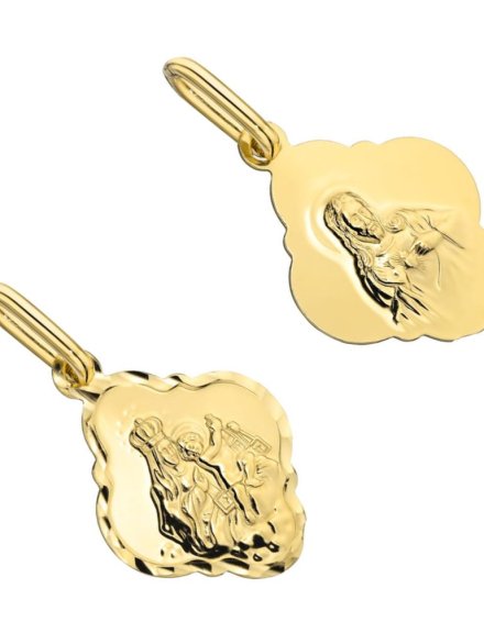 Medalik złoty szkaplerz pr. 585 zawieszka • Złoto 585 0.66 g