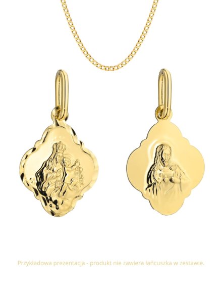 Medalik złoty szkaplerz pr. 585 zawieszka • Złoto 585 0.66 g