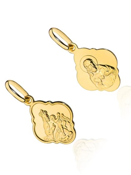 Medalik złoty szkaplerz błyszczący • Złoto 585 0.83 g