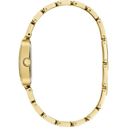 Guess Isla prostokątny zegarek damski złoty na bransolecie GW0865L2