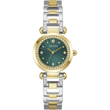 Guess Ginger zegarek damski na bransolecie zieloną tarczą GW0869L1