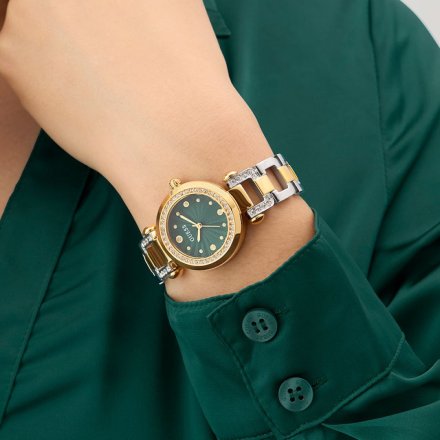 Guess Ginger zegarek damski na bransolecie zieloną tarczą GW0869L1