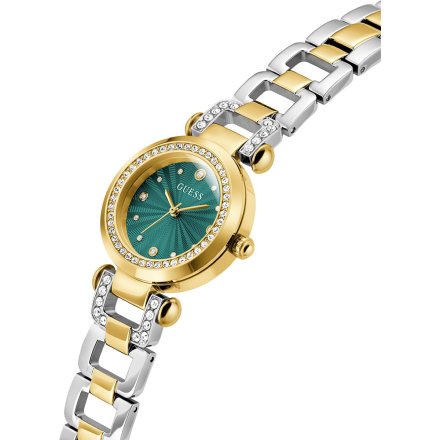 Guess Ginger zegarek damski na bransolecie zieloną tarczą GW0869L1