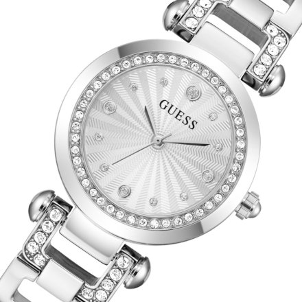 Guess Ginger srebrny zegarek damski na bransolecie GW0869L3
