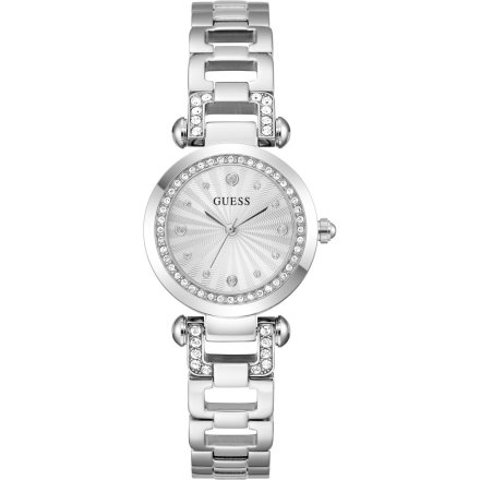 Guess Ginger srebrny zegarek damski na bransolecie GW0869L3
