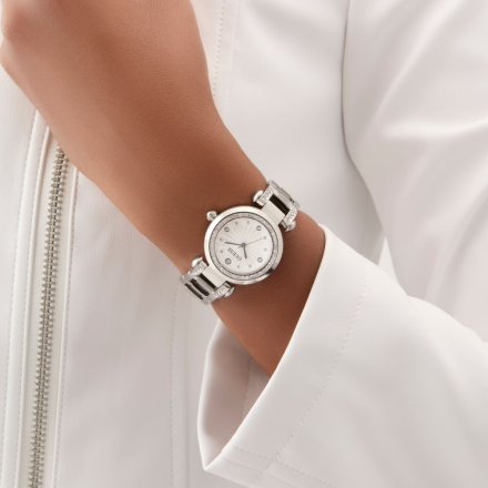 Guess Ginger srebrny zegarek damski na bransolecie GW0869L3