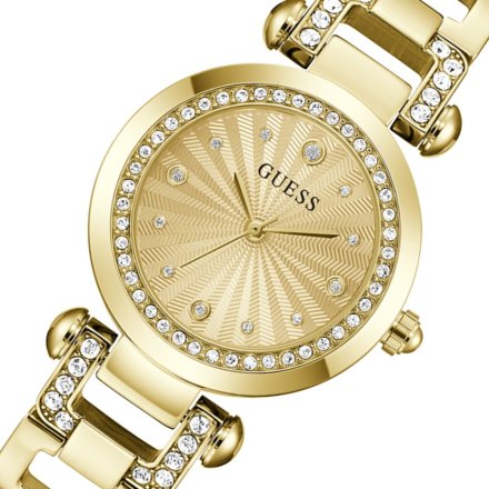 Guess Ginger złoty zegarek damski na bransolecie GW0869L4
