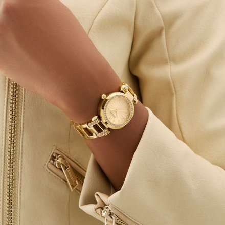 Guess Ginger złoty zegarek damski na bransolecie GW0869L4