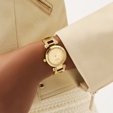 Guess Ginger złoty zegarek damski na bransolecie GW0869L4