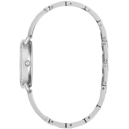 Guess Tri Bellini srebrny zegarek damski na bransolecie z kryształkami GW0914L1