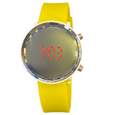 Zegarek z wyświetlaczem na żółtym pasku LED WATCH